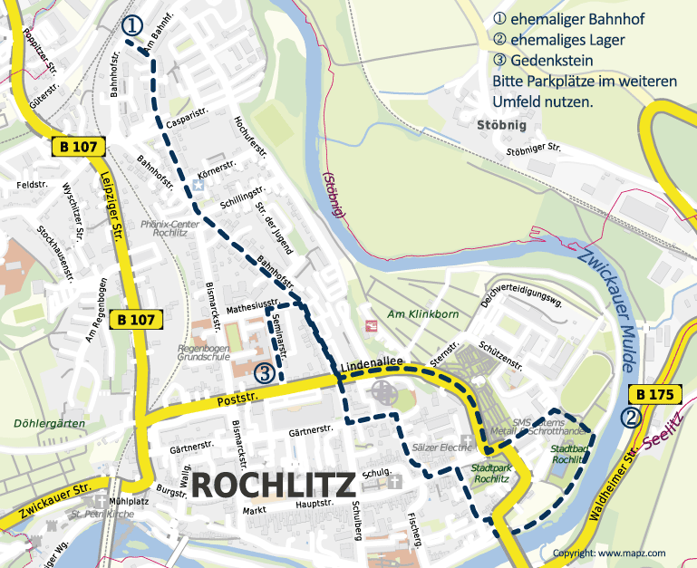 Route Marsch des Lebens 2015 Rochlitz